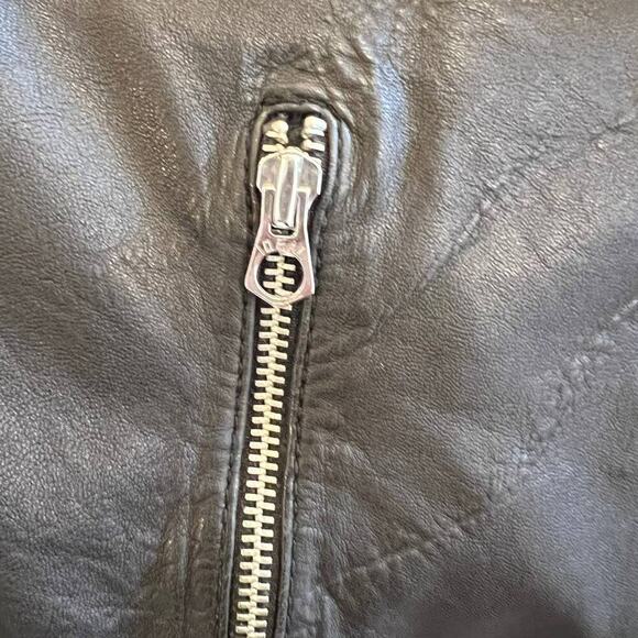 MADEWELL Washed Leather Moto Jacket Size XS - Picture 9 of 13